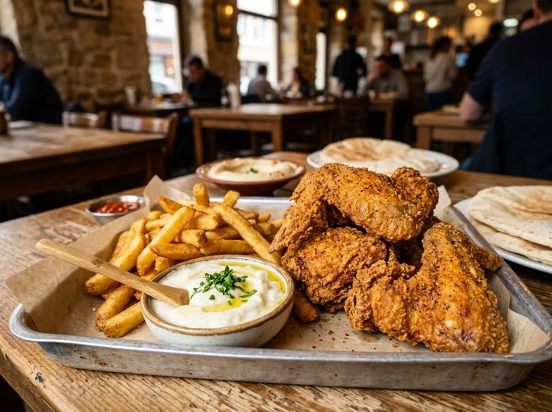 Crispy Hähnchen mit Pommes frites